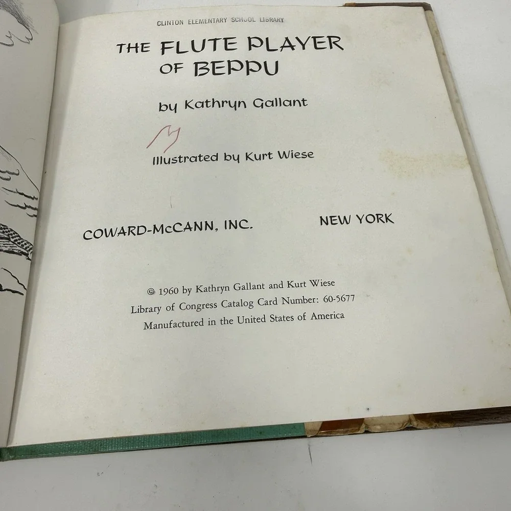The‎ Flute Player Of Beppu by Kathryn Gallant (hc 1960 ex-lib)